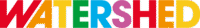 Watershed spelt out in rainbow letters